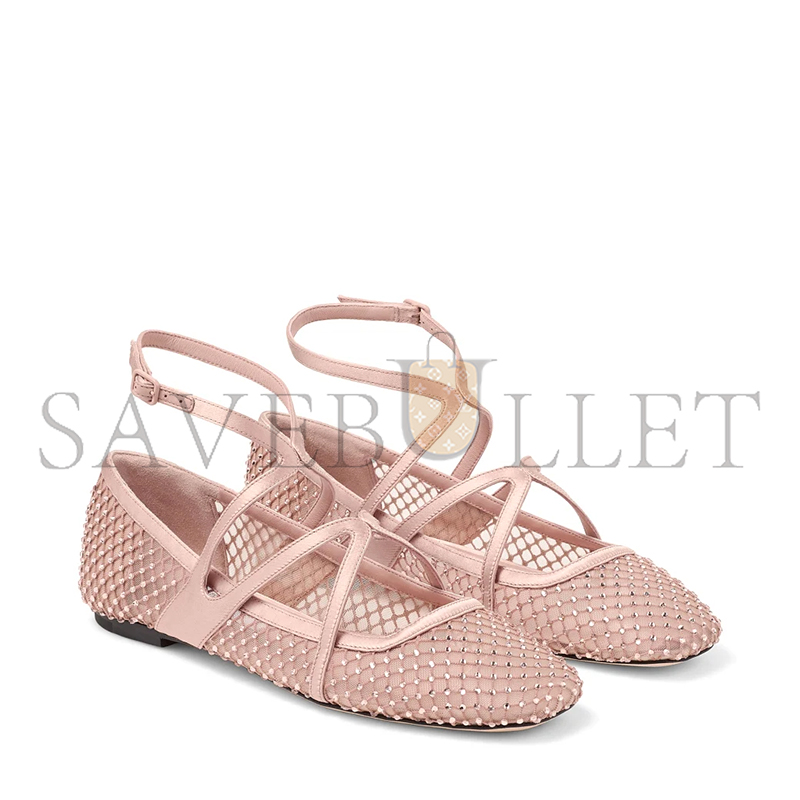 JIMMY CHOO ASTORIA FLAT MACARON SATIN CRYSTAL FLATS ASTORIAFLATQHS JIMMY CHOO ASTORIA FLAT MACARON SATIN CRYSTAL FLATS ASTORIAFLATQHS